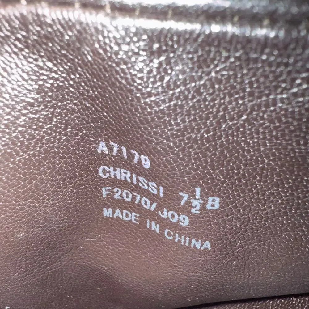 Coach Chrissi Signature C Riding Boots, Leather & Jacquard Canvas, Size 7.5 B